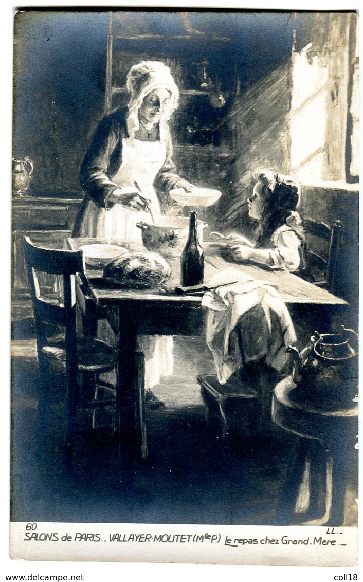 CPA Le Repas Chez Grand Mere - VALLAYER MOUTET - Paintings