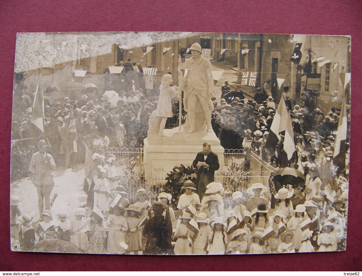 Photo Carte Inauguration D'un Monuments Aux Morts Dans Un Village Français Ou Ville Française ????????? 1914 1918 - Monuments Aux Morts