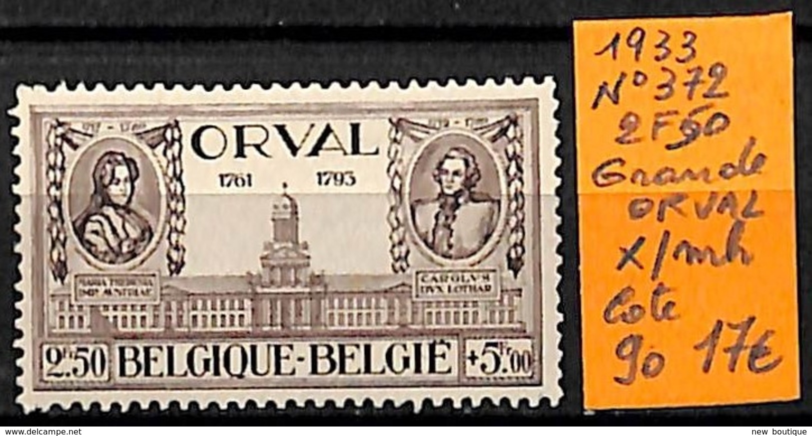 NB - [831470]TB//*/Mh-c:90e-Belgique 1933 - N° 372, 2F50, Grande ORVAL - Unused Stamps