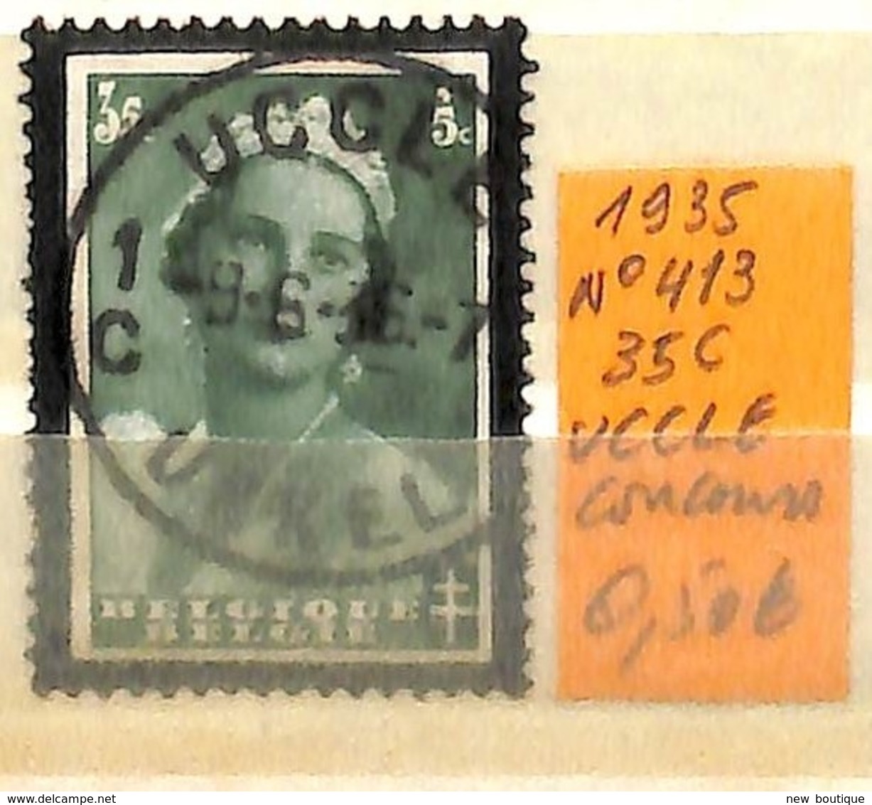 NB - [831535]TB//O/Used-Belgique 1935 - N° 413, UCCLE, Concours, Reine, Familles Royales - Oblitérés