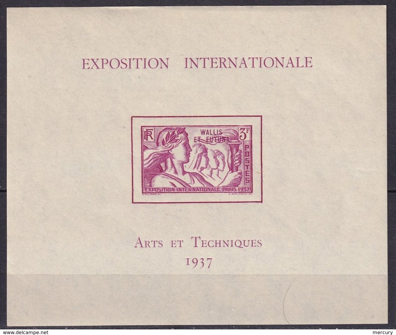 GRANDES SERIES COLONIALES - Exposition 1937 - Bloc De WALLIS ET FUTUNA TB - 1937 Exposition Internationale De Paris