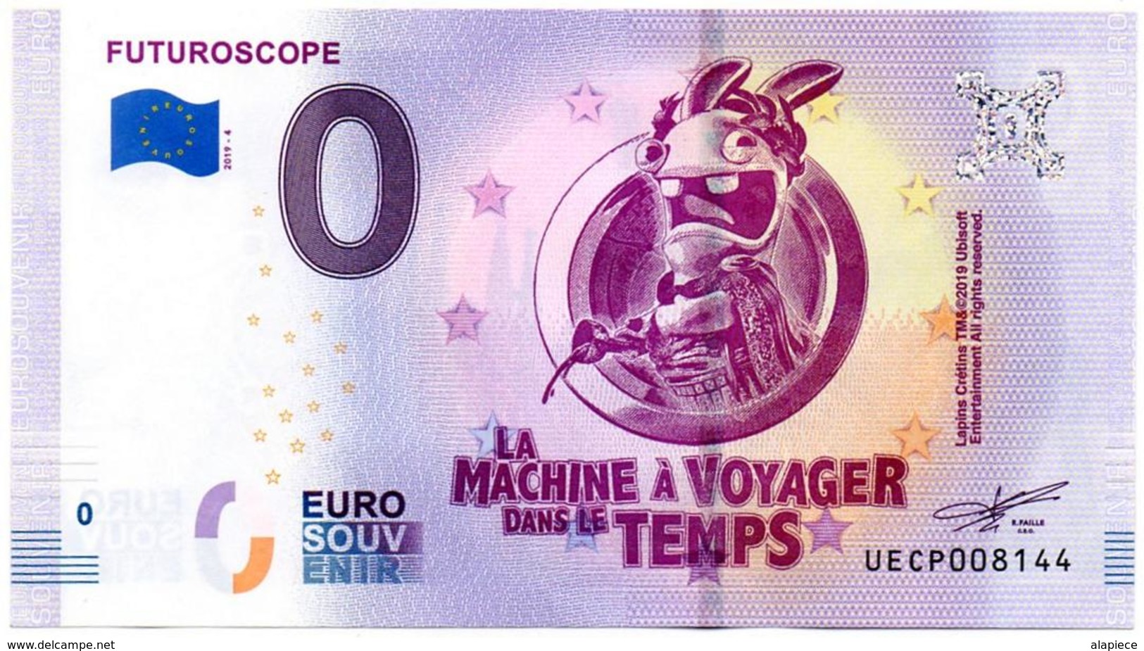 Billet Souvenir - 0 Euro - France - Futuroscope - Lapins Crétins (2019-4) - Privatentwürfe