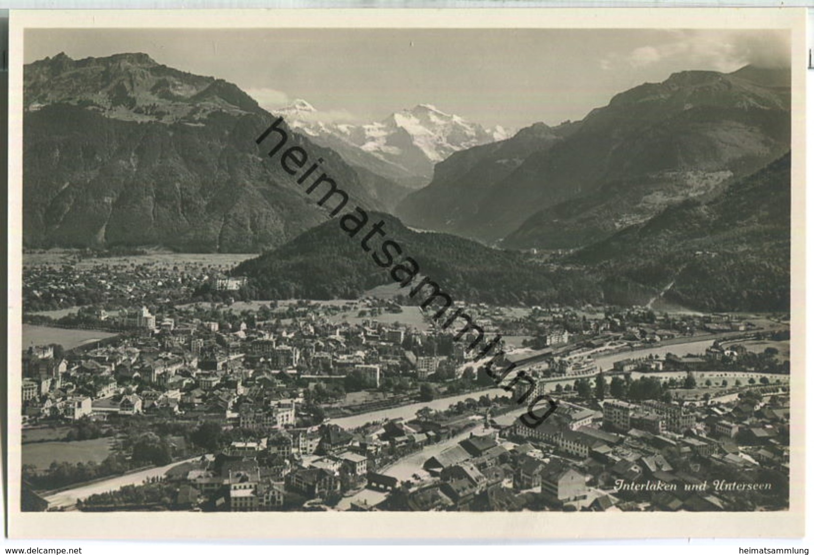 Interlaken Und Unterseen - Foto-Ansichtskarte 20er Jahre - Edition Photoglob Zürich - Unterseen