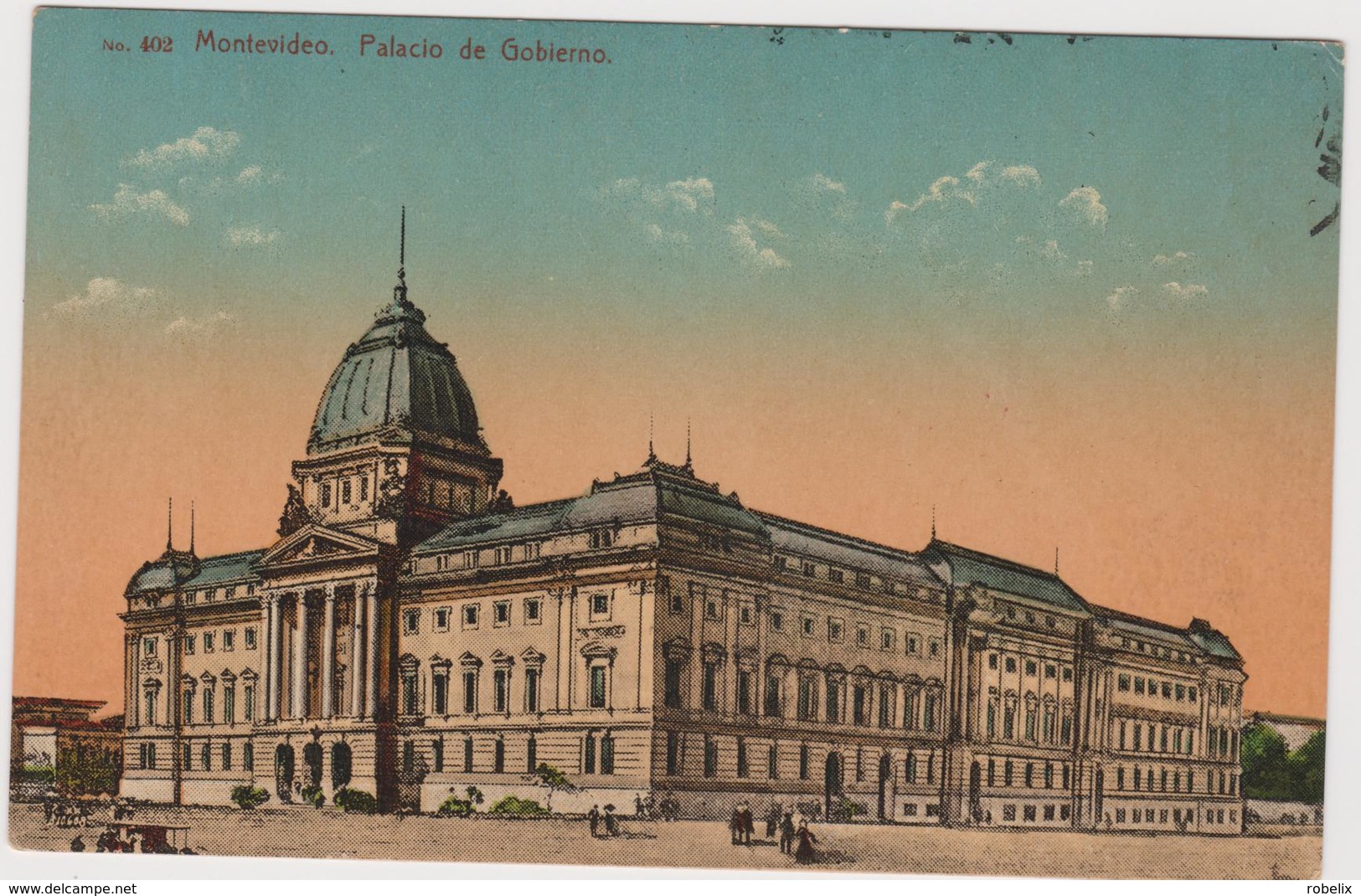 URUGUAY- MONTEVIDEO  -Palacio De Gobierno -Postales Antiguas 1911 - Uruguay