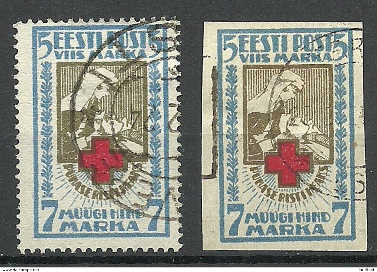 Estland Estonia 1922 Michel 30 A + B O - Estonie