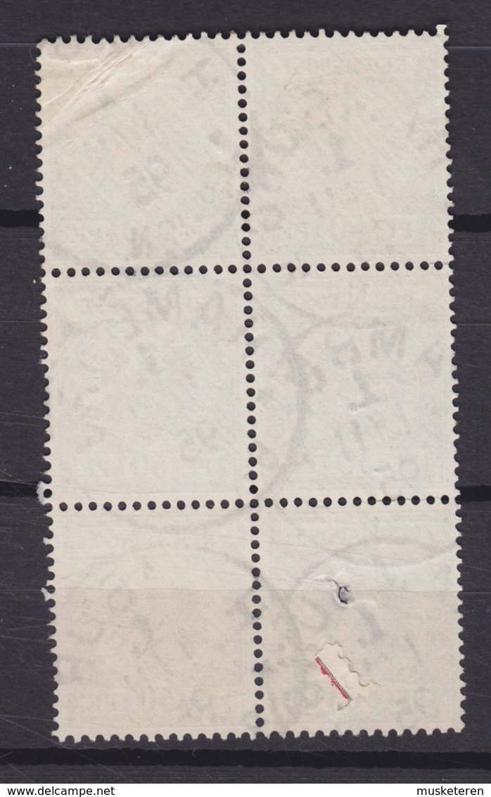 Germany Reichspost 1889 Mi. 50b     50 Pf. Reichsadler Im Kreis (braunrot) 6-Block HAMBURG 1895 Cancel !! - Gebraucht