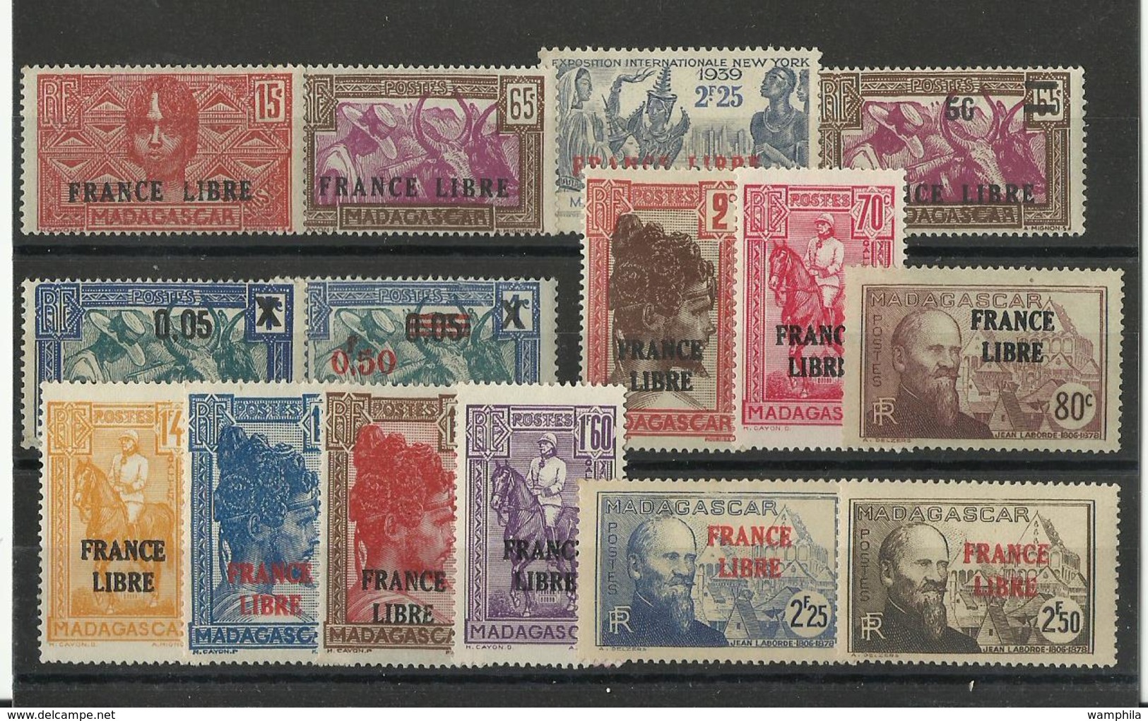 Madagascar France Libre, Lot De Neufs, Cote YT 99€ 45 - Unused Stamps