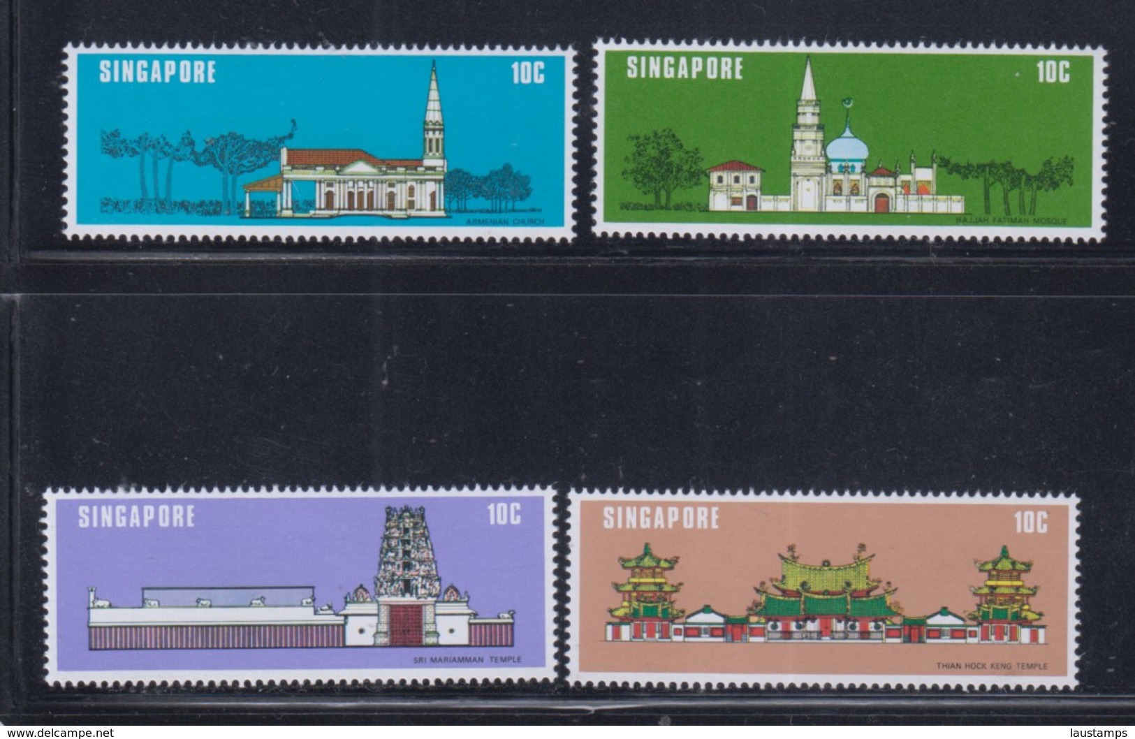 Singapore 1978 National Monuments Temples, Mosque, Church MNH - Singapore (1959-...)