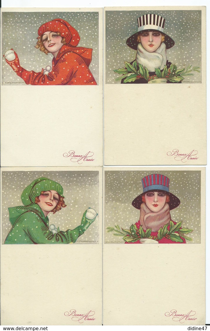 CARTE FANTAISIE - Illustration NANNI- Lot De 5 Cartes - Nanni