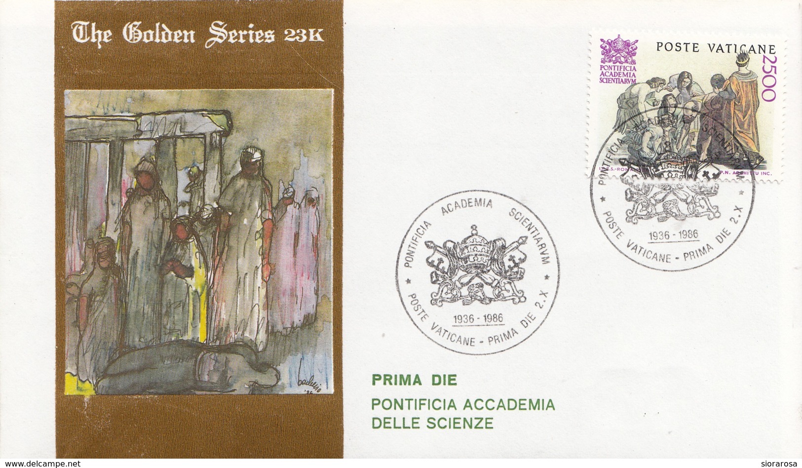 Vaticano 1986 Uf. 801 Accademia Scienze Prime Die Golden Series Con Certificato - Altri & Non Classificati