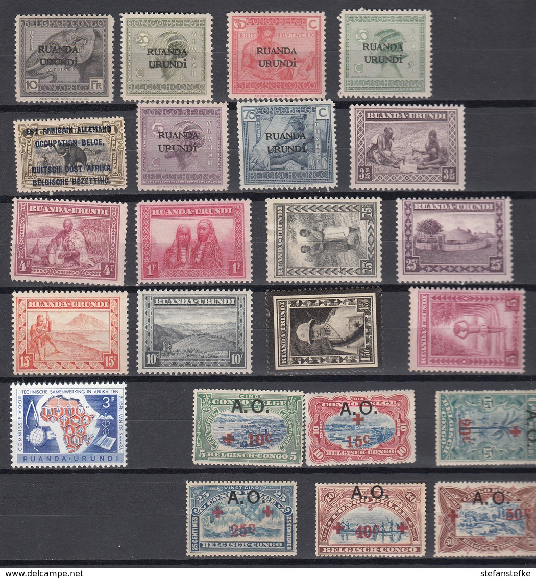 Ruanda - Urundi: Collection MH (zie Scan) Nr 61 - Colecciones