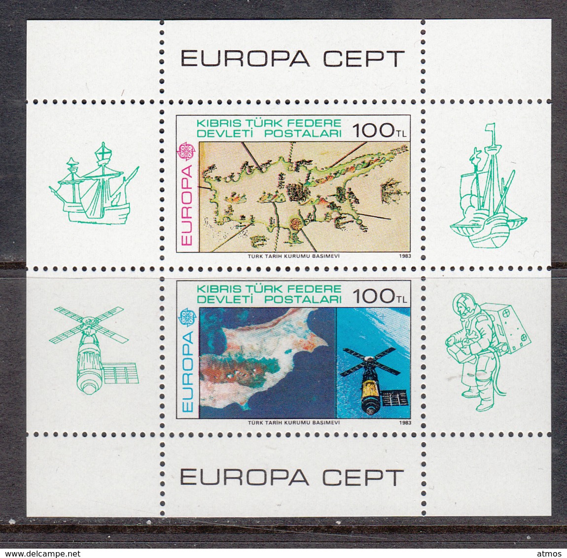 Cyprus Turkey MNH Michel Nr Block 4 From 1983 CEPT / Catw 40.00 EUR - Ongebruikt