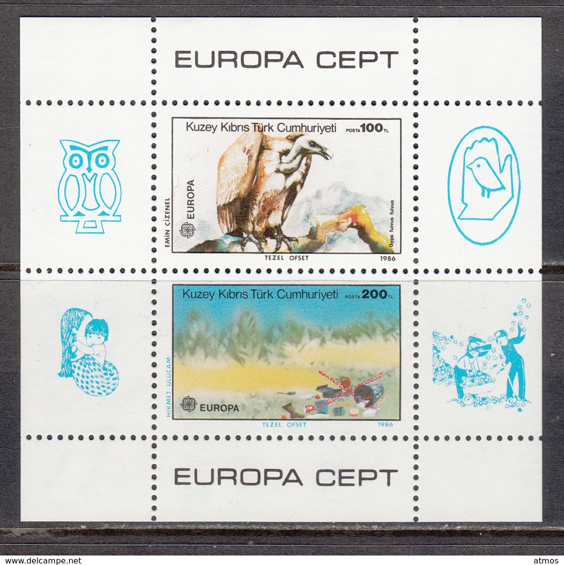 Cyprus Turkey MNH Michel Nr Block 5 From 1986 CEPT / Catw 14.00 EUR - Ongebruikt