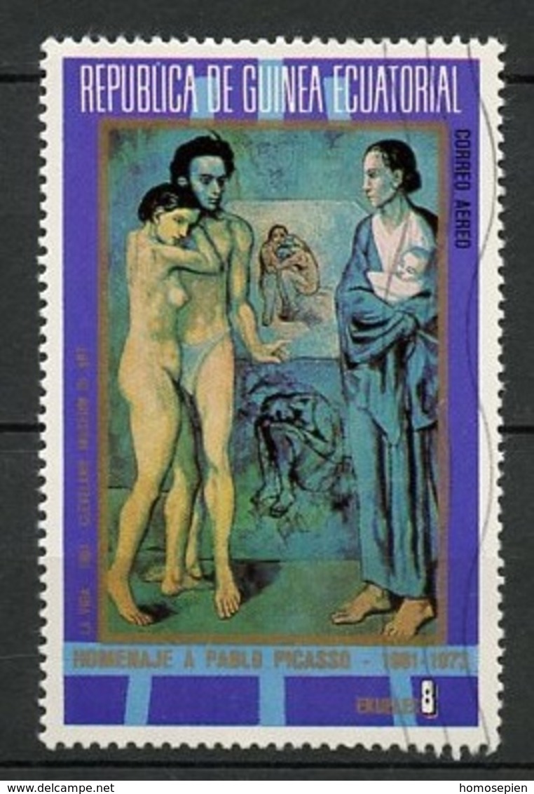 Guinée équatoriale - Guinea Poste Aérienne 1973 Y&T N°PA25-8p - Michel N°326 (o) - 8p Hommage à Pablo Picasso - Guinea Equatoriale