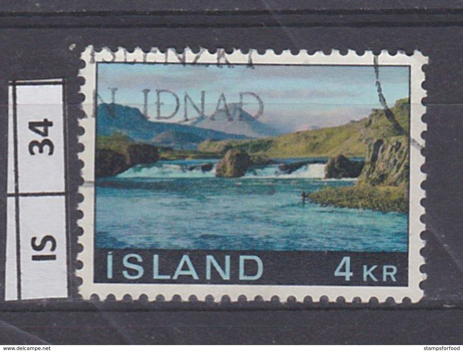 ISLANDA     1970	Paesaggi 4 Kr Usato - Usati