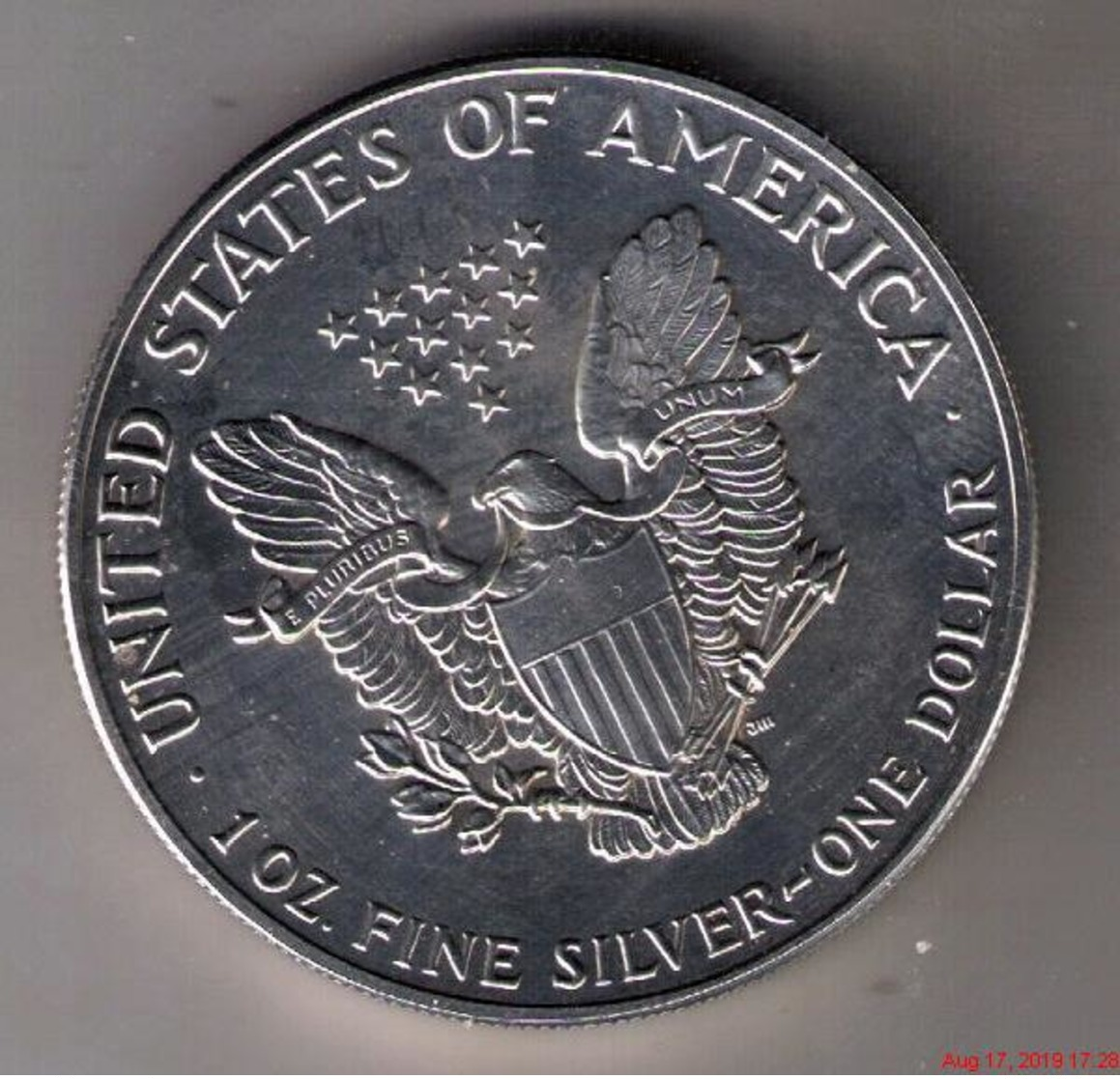 1 Münze USA 1 Dollar 1 OZ FINE SILVER/Silber 1987 - Sammlungen