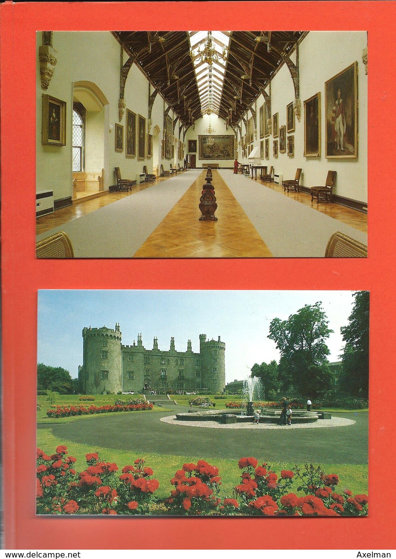 CPM KILKENNY : Lot De 2 Cartes , Castel, Rosegarten End The Long Gallery - Kilkenny