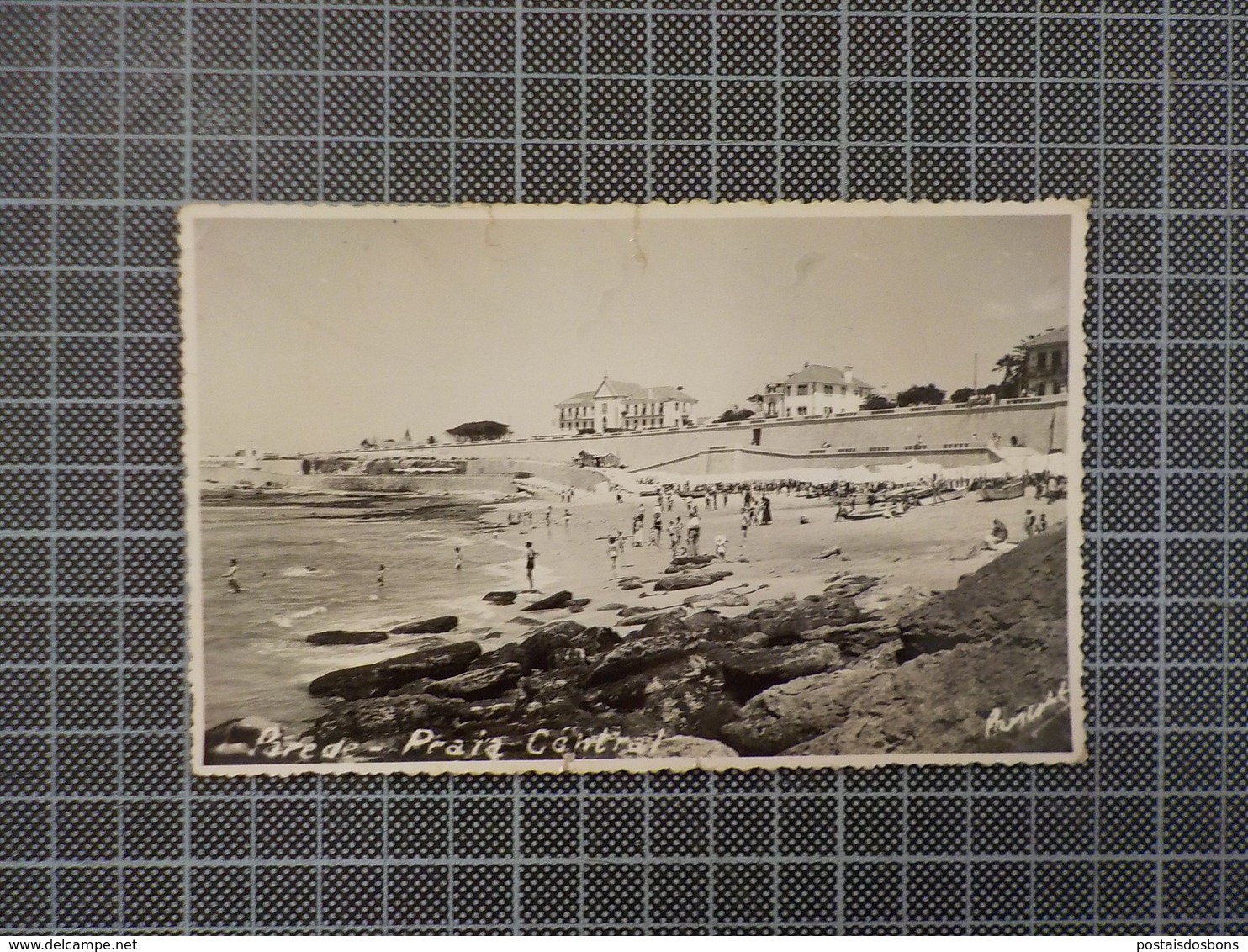 B30) Portugal Parede Cascais Praia Central Fotográfico Rasgado No Topo 1963 - Lisboa