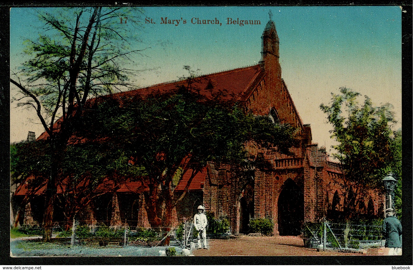 Ref 1322 - Early Postcard - St Mary's Church - Fort Belgaum - Karnataka State India - Indien