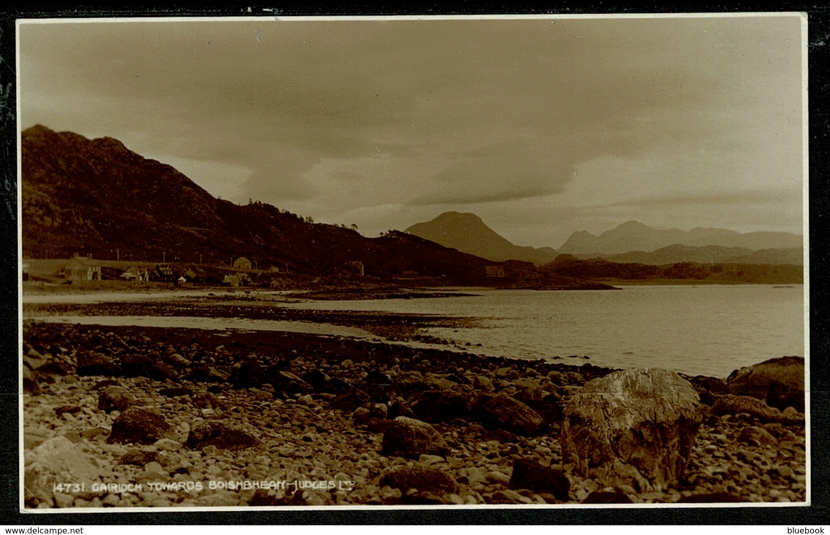 Ref 1322 - Judges Real Photo Postcard - Gairloch Looking Towards Boishbhean - Wester Ross - Ross & Cromarty