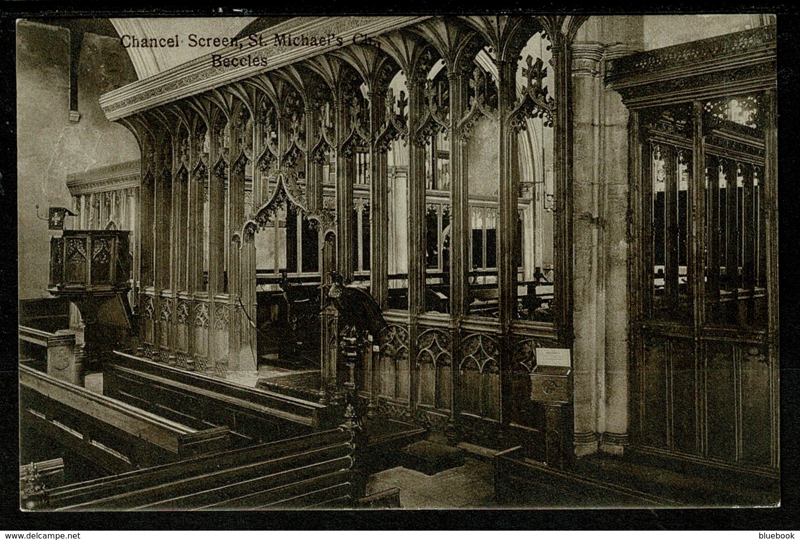 Ref 1322 - 1946 Postcard - Chancel Screen - St. Michaels Church Beccles Suffolk - Otros & Sin Clasificación