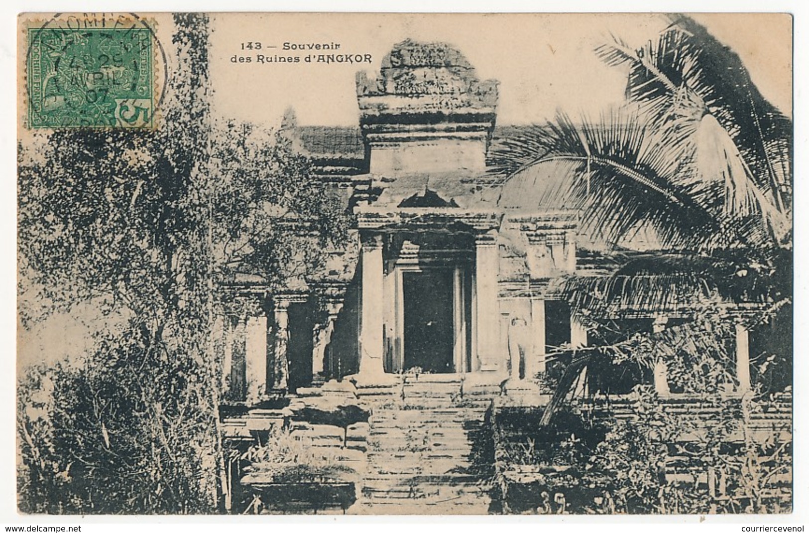 CPA - CAMBODGE - 143 - Souvenir Des Ruines D' ANGKOR - Cambodge