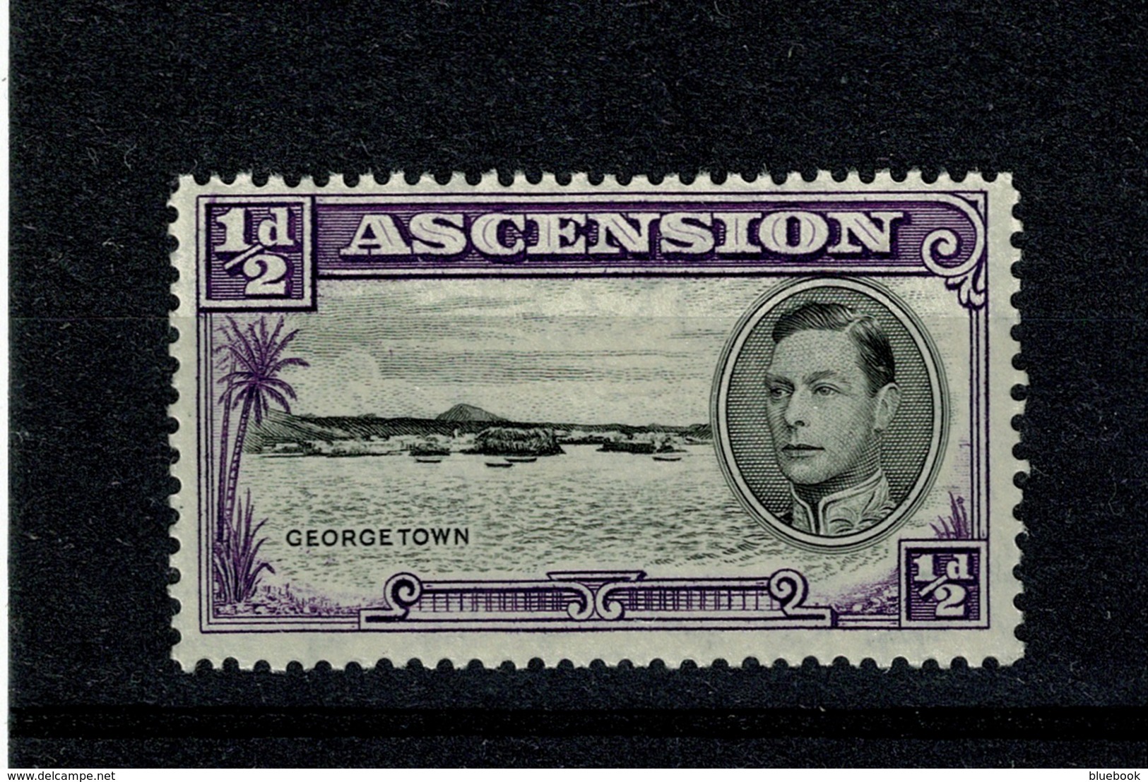 Ref 1322 - Ascension Island 1938 - 1/2d SG 38ba - Elongated "E" Variety - Mint Stamp - Ascension