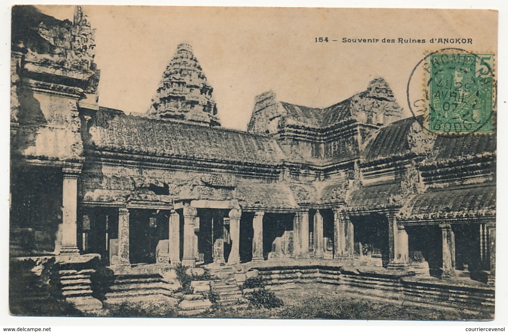 CPA - CAMBODGE - 154 - Souvenir Des Ruines D' ANGKOR - Cambodja