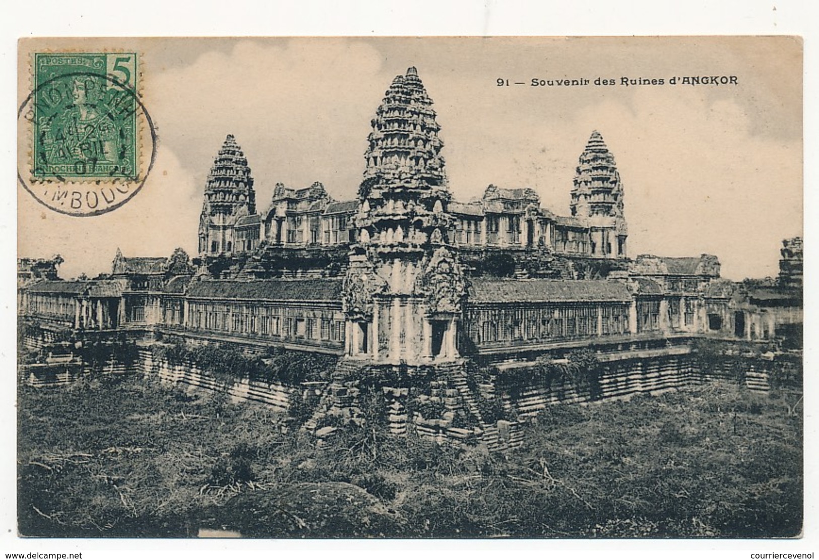 CPA - CAMBODGE - 91 - Souvenir Des Ruines D' ANGKOR - Cambodge