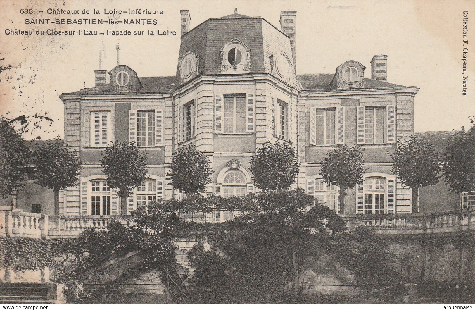 44 - SAINT SEBASTIEN LES NANTES - Château Du Clos Sur L' Eau - Façade Sur La Loire - Saint-Sébastien-sur-Loire