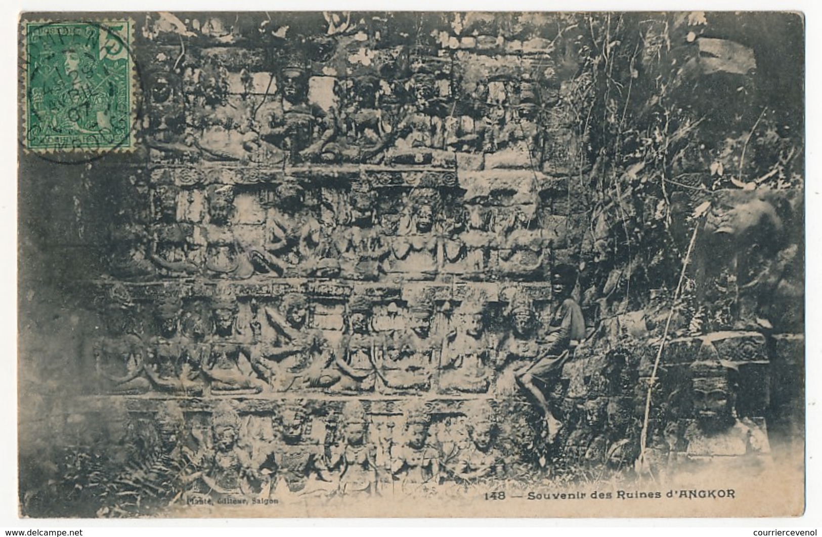 CPA - CAMBODGE - 148 - Souvenir Des Ruines D' ANGKOR - Cambodja