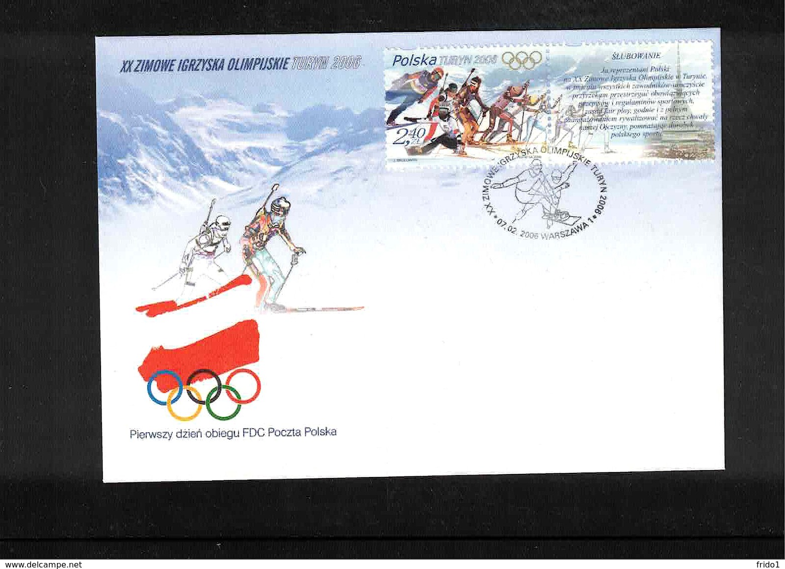 Poland / Polska 2006 Olympic Games Torino FDC - Winter 2006: Torino