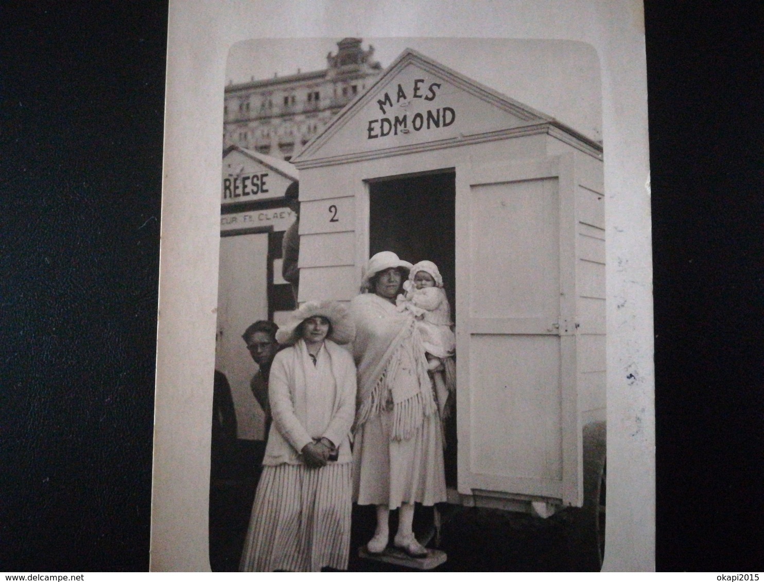 PLAGE MER MAILLOTS EUROPE BELGIQUE COXYDE  OSTENDE FEMME HOMME CYCLE 8 PHOTOS ET 2 CARTE POSTALE ANNÉES 1950