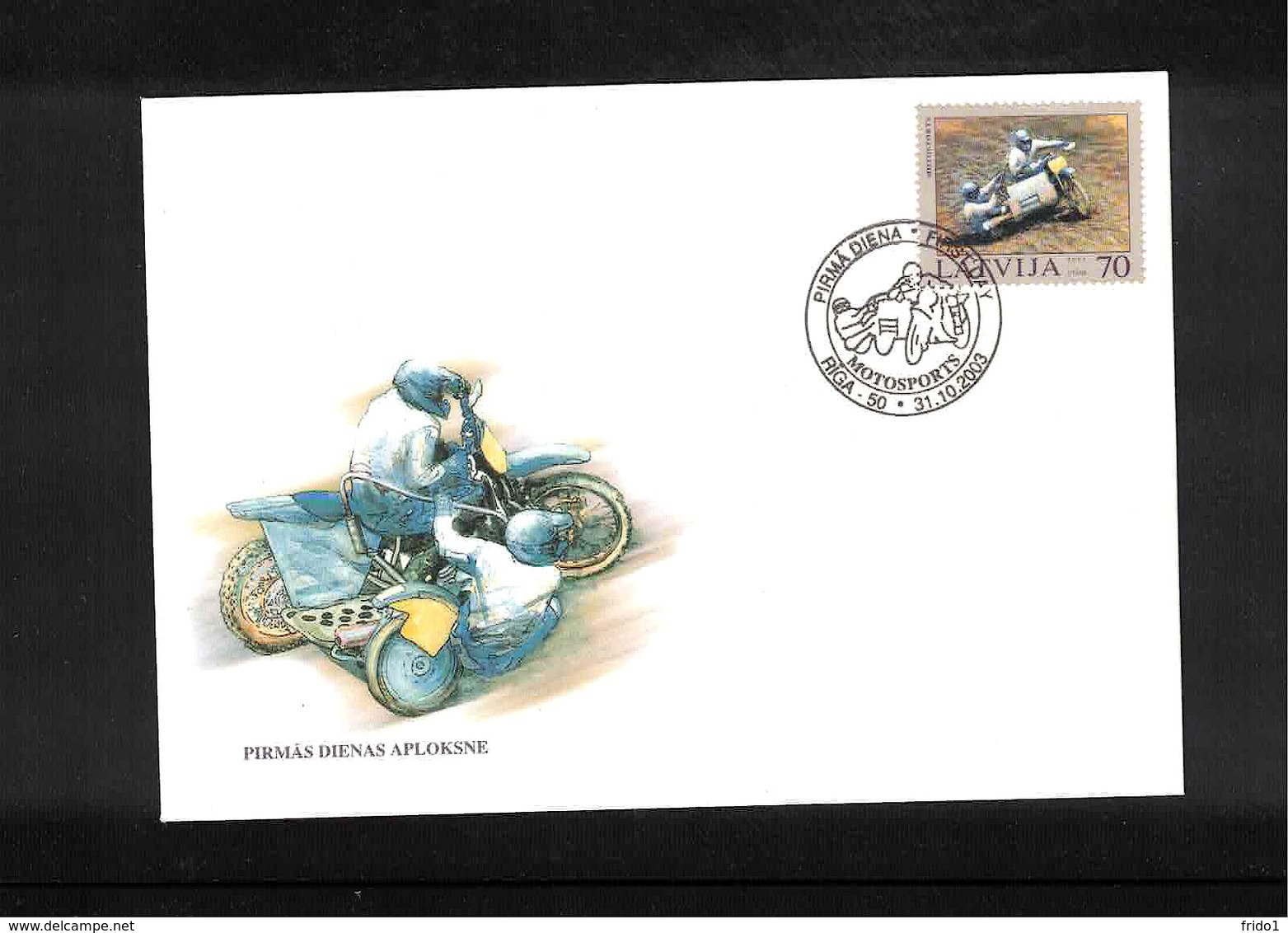 Latvia 2003 Motorbikes Races FDC - Motorräder