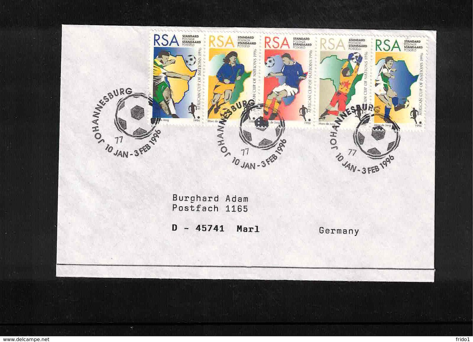 South Africa 1996 Africa Cup Of Nations Interesting Cover - Fußball-Afrikameisterschaft