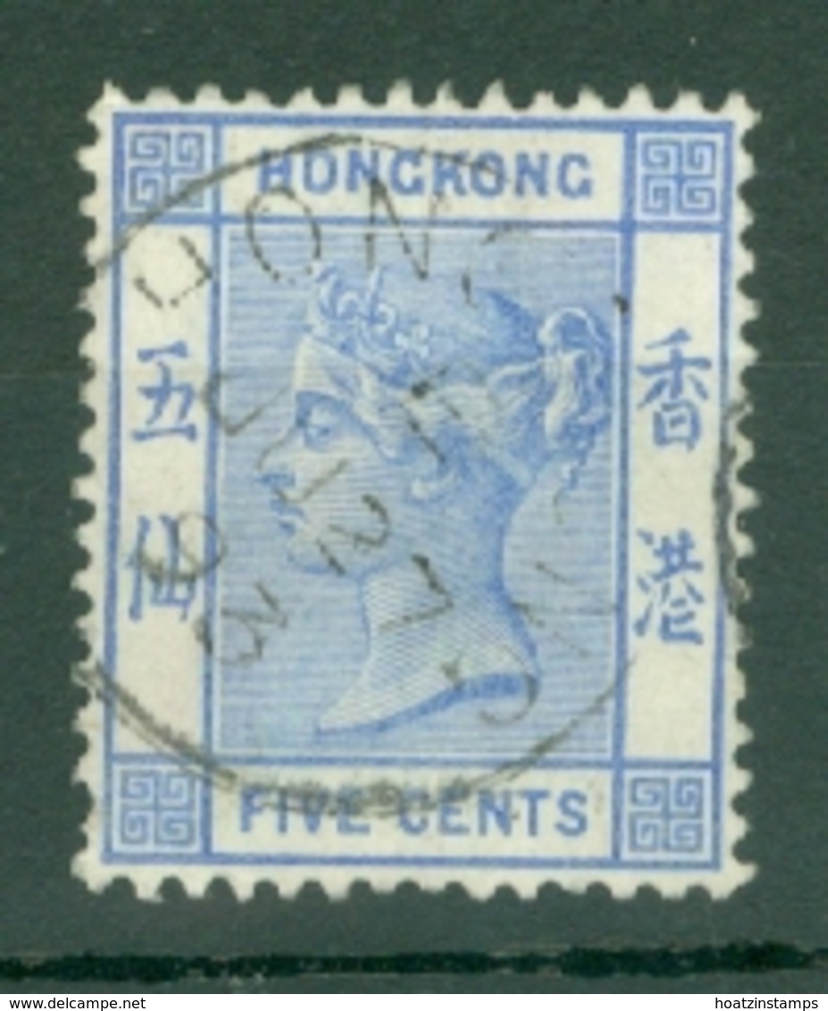 Hong Kong: 1882/96   QV     SG35a     5c   Blue     Used - Used Stamps