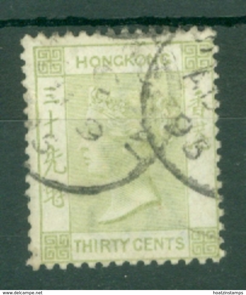 Hong Kong: 1882/96   QV     SG39     30c   Yellowish Green   Used - Used Stamps