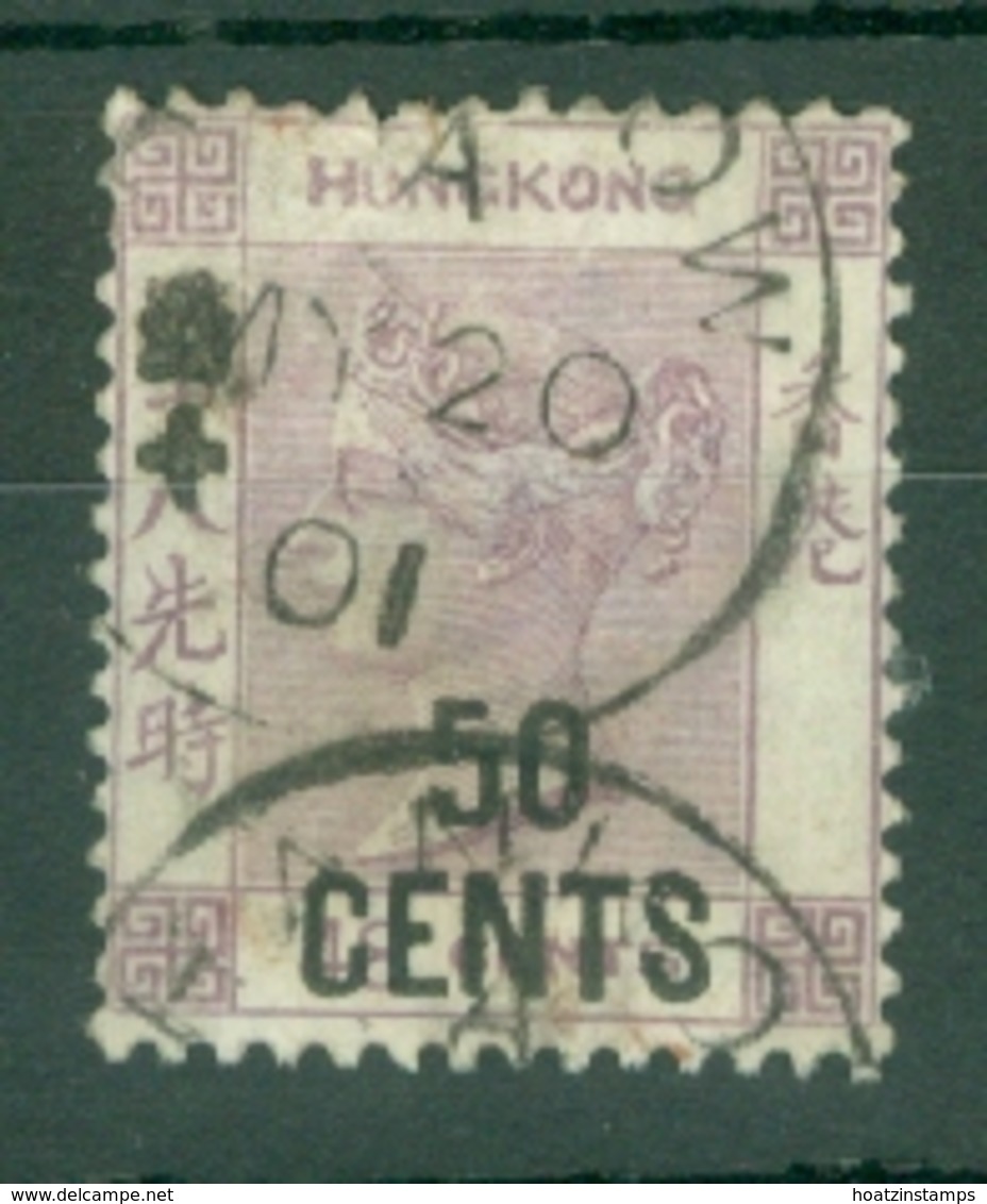 Hong Kong: 1891   QV - Surcharge    SG49     50c On 48c   Dull Purple     Used - Usati