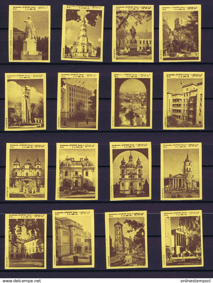 Lietuva Collection Of 63 Promotional Cinderellas Not Used / No Gum Also Indivudual Scanned - Reclame
