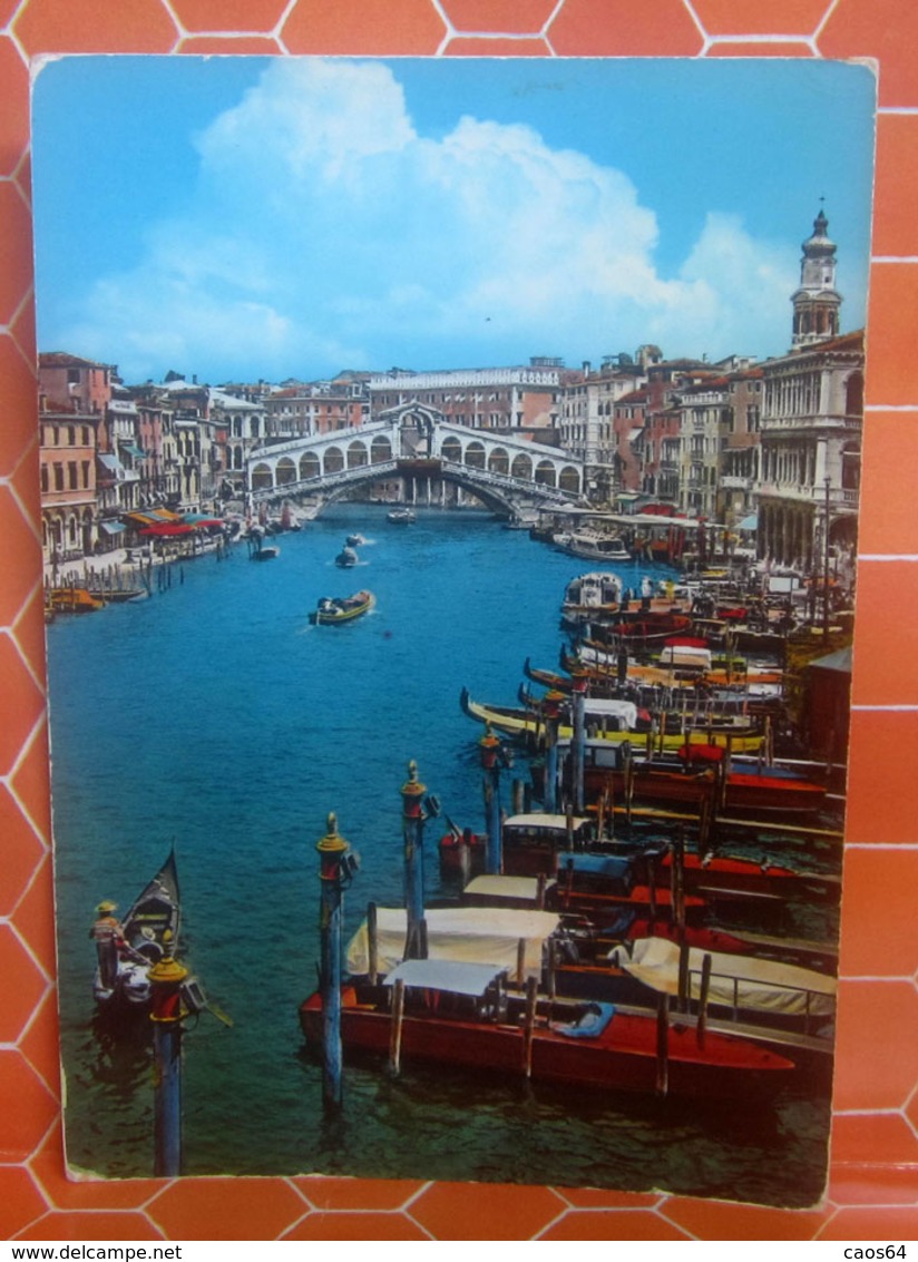 VENEZIA Canal Grande Ponte Rialto CARTOLINA  Viaggiata - Venezia (Venice)