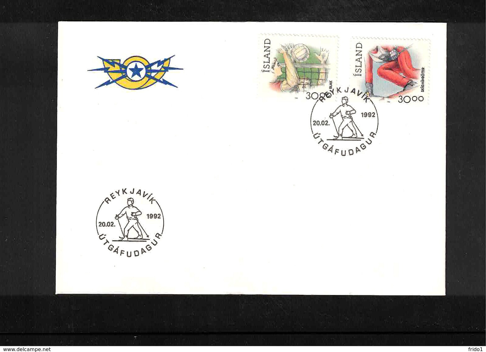 Iceland / Island 1992 Volleyball + Skiing FDC - Volleyball