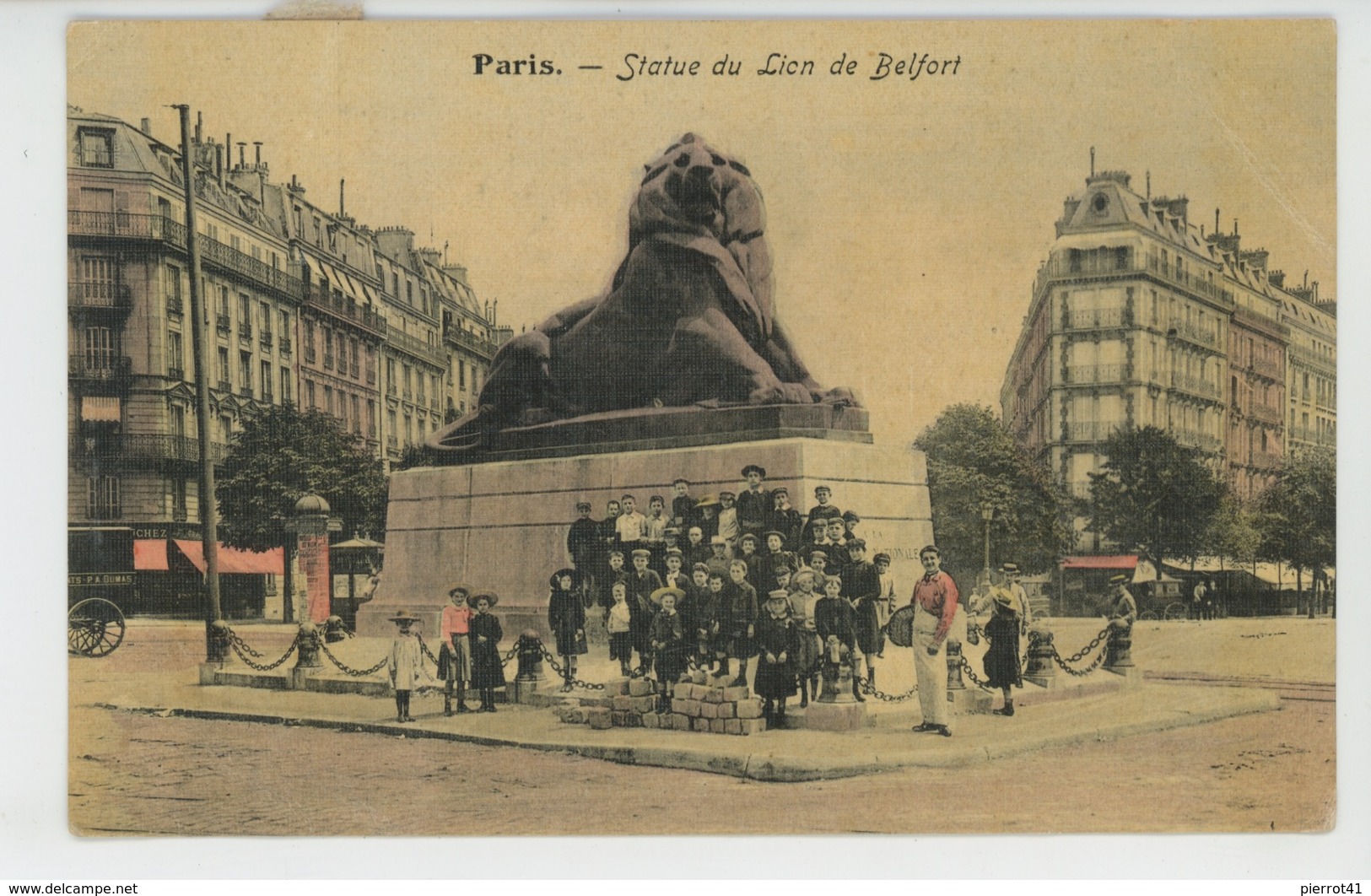 PARIS - XIVème Arrondissement - Statue Du Lion De Belfort (carte Toilée ) - Arrondissement: 14