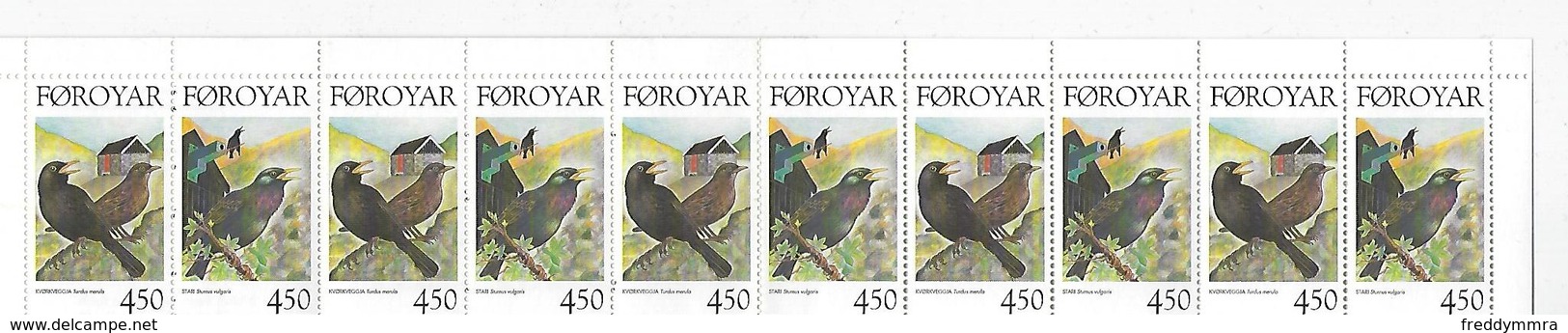 Féroé: Carnet 324  ** -  Oiseaux Sédentaires - Féroé (Iles)