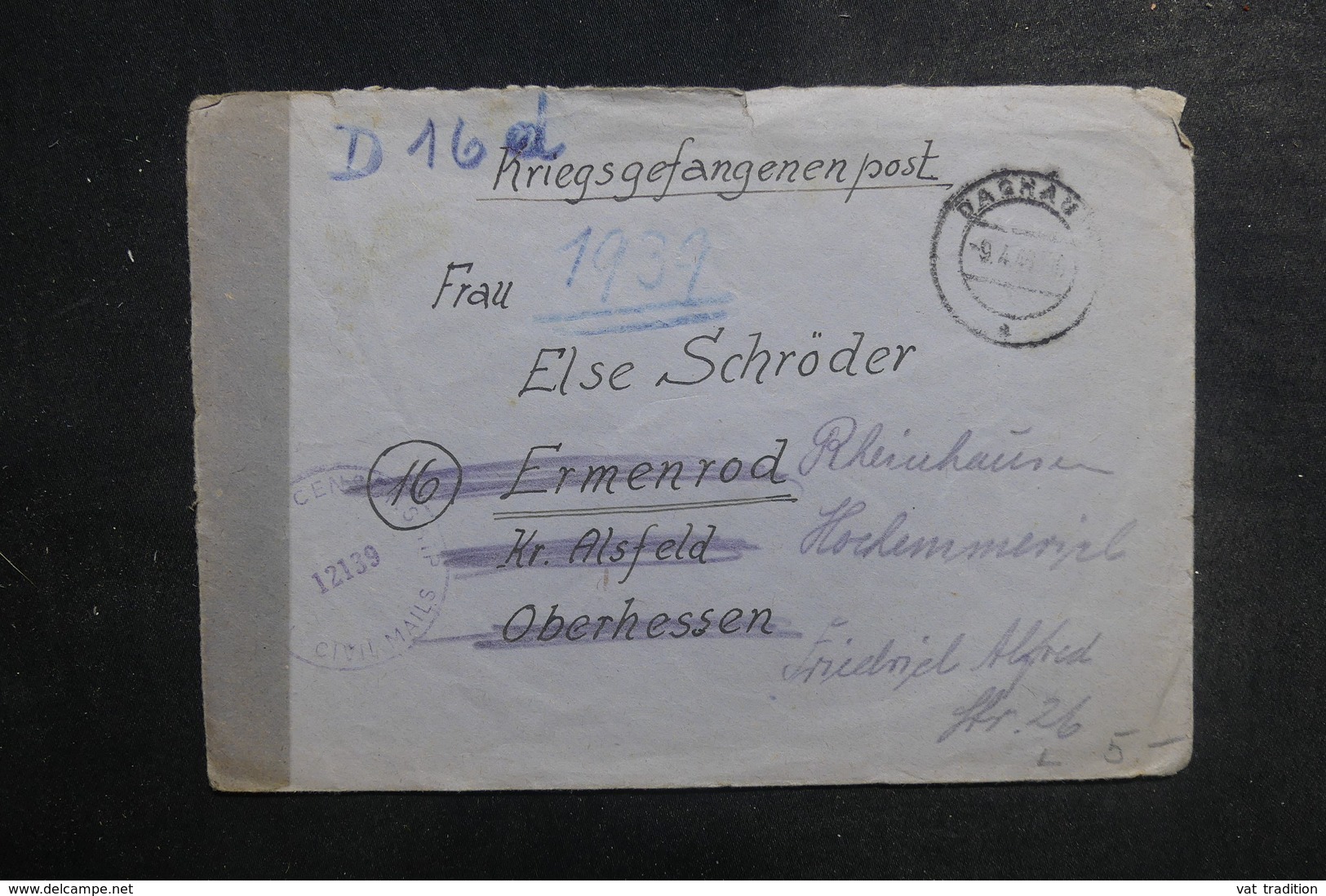 ALLEMAGNE - Enveloppe De Dachau Avec Contrôle Postal Américain,  à Voir - L 39492 - Lettres & Documents