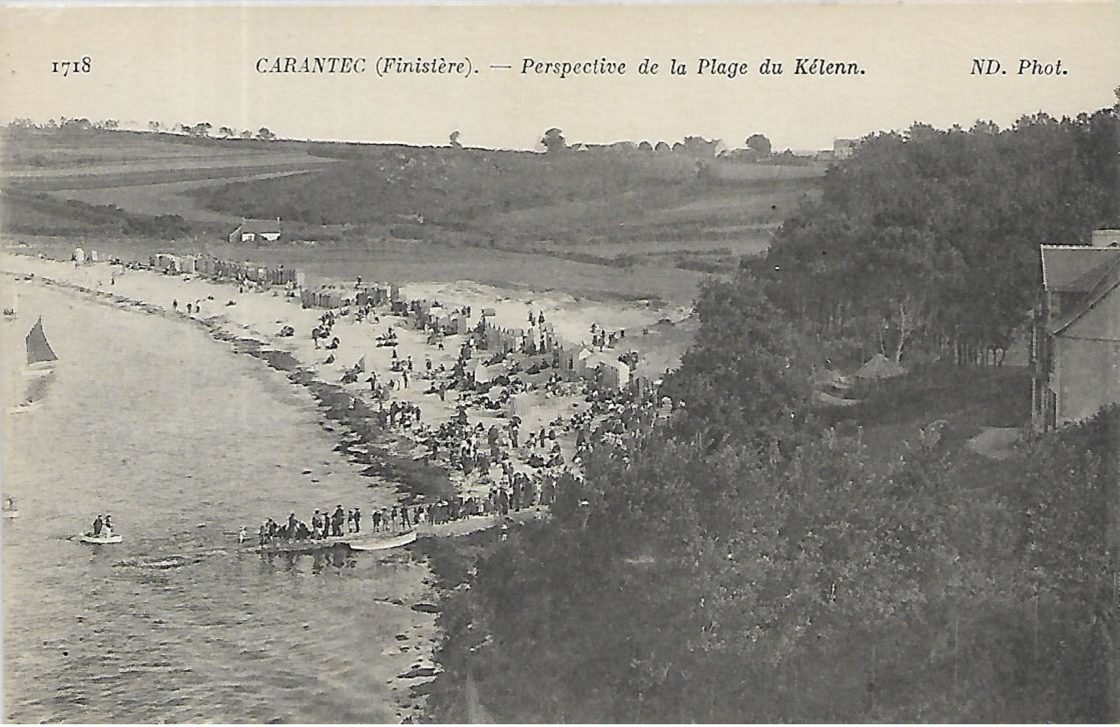 29, Finistère, CARANTEC, Perspective De La Plage Du Kélenn, Scan Recto Verso - Carantec