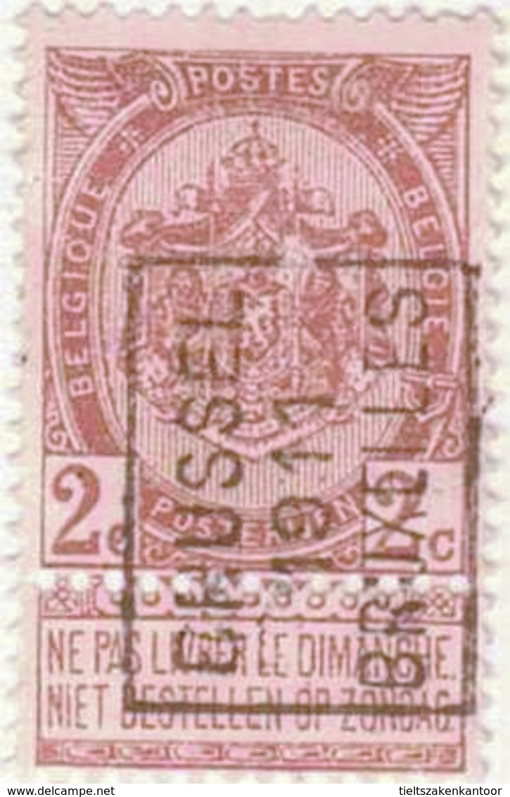 OCB N° 55  / OCVB N°  1585     BRUSSEL 1911 BRUXELLES  A - Roulettes 1910-19