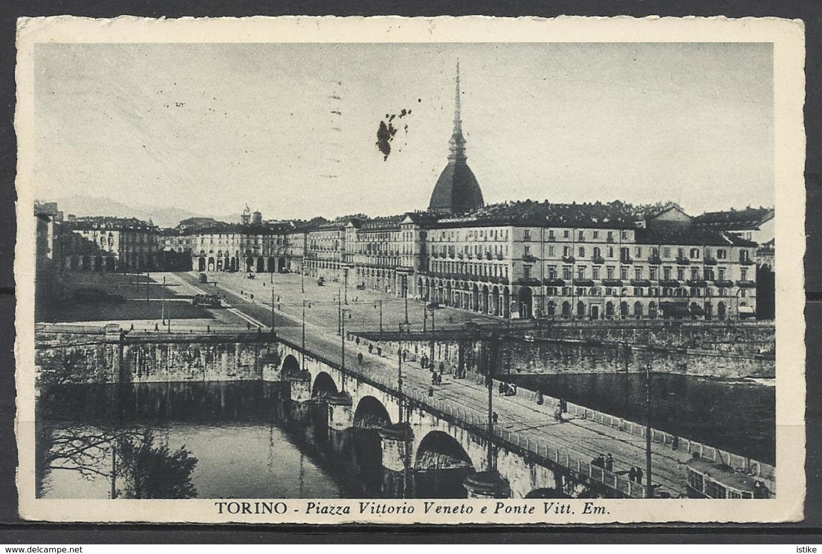 Italy, Torino, Piazza Vittorio Veneto E Ponte Vitt. Em, 1939. - Bridges