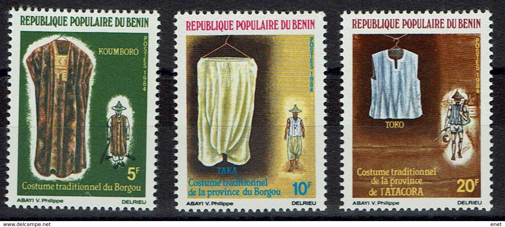 Benin 1984 - Trachten  Folk Costume - MiNr 353-355 - Kostüme