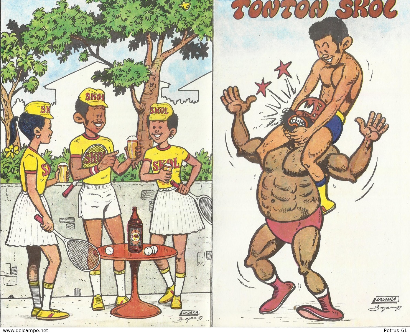 Brasserie UNIBRA ZAIRE (Congo Belge) Dépliant Publicitaire Bande Dessinée 1981 Les Aventures De Tonton SKOL Denis BOYAU - Autres & Non Classés