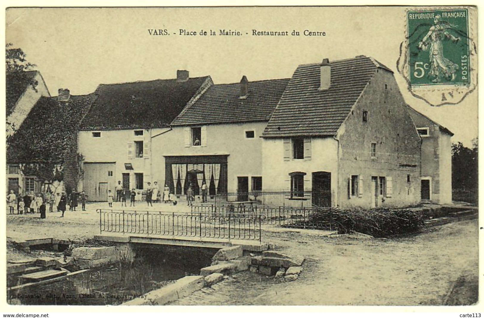 70 - B19350CPA - VARS - Restaurant Du Centre , Place De La Mairie - Partiellement Decollee - Assez Bon état - HAUTE-SAON - Autres & Non Classés